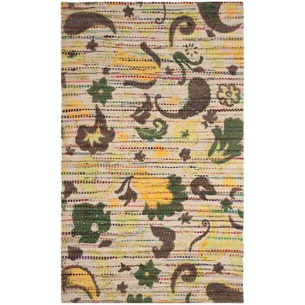 Safavieh Cedar Brook Large Rectangle Area RugGreen & Multicolor 8 x 10 ft. CDR321B-8 - main